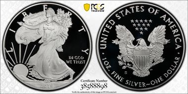 2019-S $1 Silver Eagle PR69DCAM