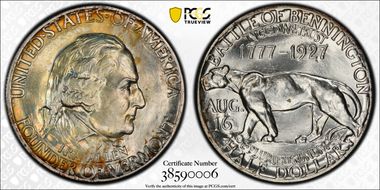 1927 50C Vermont MS66