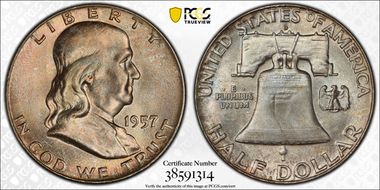 1957-D 50C MS67FBL