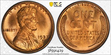 1937-D 1C MS67+ RD
