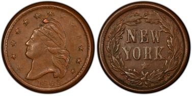 1863 CWT F-22/442a, New York AU55BN