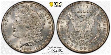 1889 $1 MS65+