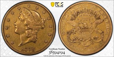 1878-S $20 VF35