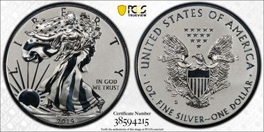 2019-S $1 Silver Eagle Enhanced Rev PR First Strike PR70