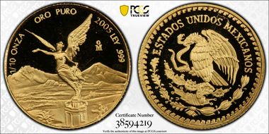 2005-Mo 1/10 oz Libertad Gold PR69DCAM