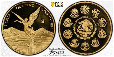 2005-Mo Onza Libertad Gold PR68DCAM