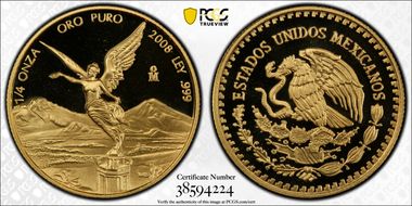 2008-Mo 1/4 oz Libertad Au PR69DCAM