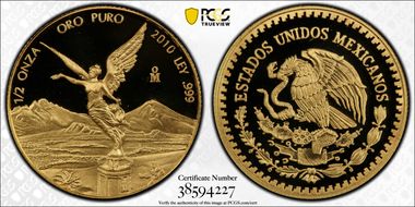 2010-Mo 1/2 oz Libertad Au PR69DCAM