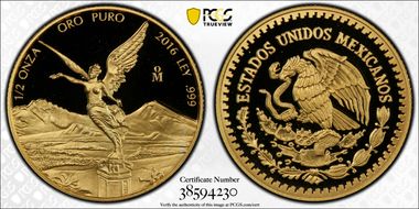 2016-Mo 1/2 oz Libertad Au PR70DCAM