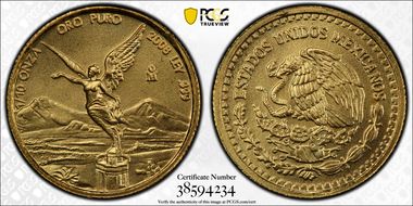 2008-Mo 1/10 oz Libertad Gold MS69