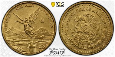 2010-Mo 1/10 oz Libertad Au MS69