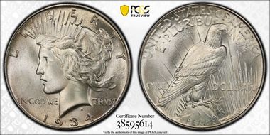 1934 $1 MS66+