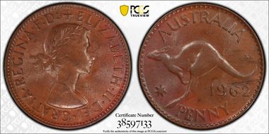 1962 Y. (p) 1D DDO MS63BN