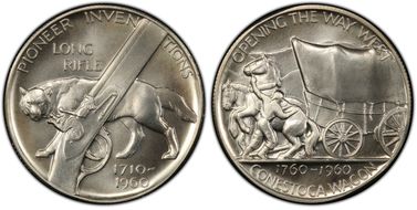 1960 SC50C Pioneer Inventions Ag Heraldic Art Medal MS68