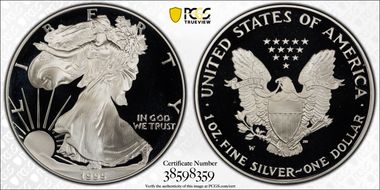 1995-W $1 Silver Eagle PR69DCAM