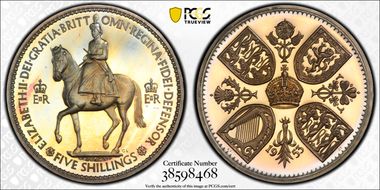 1953 Crown S-4136 Coronation PR67DCAM