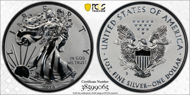 2019-S $1 Silver Eagle Enhanced Rev PR First Strike PR70
