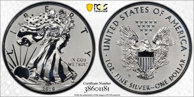 2019-S $1 Silver Eagle Enhanced Rev PR First Strike PR69