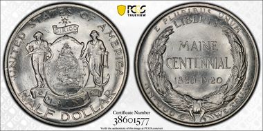 1920 50C Maine MS66
