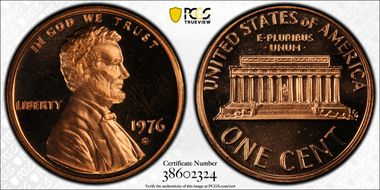 1976-S 1C PR69DCAM