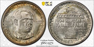 1949 50C Booker T. Washington MS66