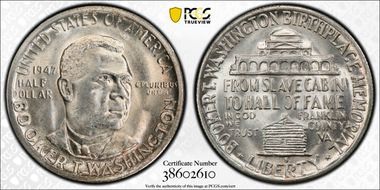 1947-S 50C Booker T. Washington MS65