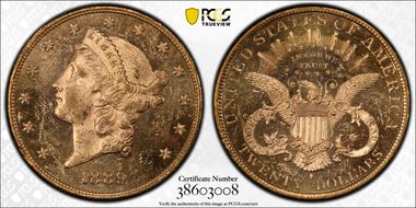 1889-S $20 MS62+ PL
