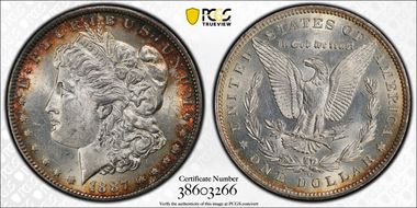 1887-O $1 MS62
