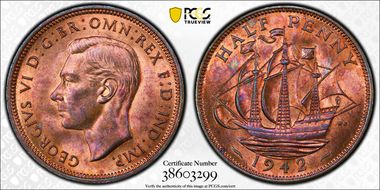 1942 1/2D S-4115 MS64RB