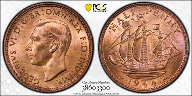 1944 1/2D S-4115 MS64RB