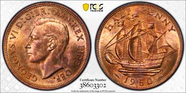 1950 1/2D S-4118 MS64RB