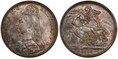 1888 Crown S-3921 Narrow Date AU55