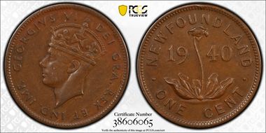 1940 1C Re-Engraved Date AU50BN