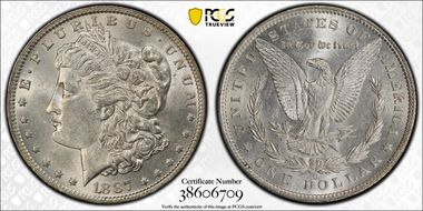 1887-O $1 AU58