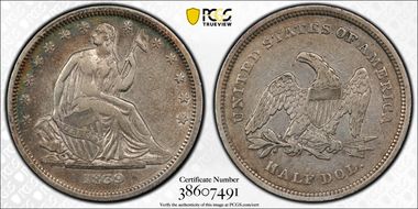 1839 50C No Drapery VF30