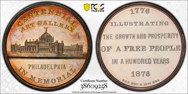 1876 SC$1 HK-83a Silver U.S. Centennial Expo MS63