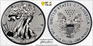 2019-S $1 Silver Eagle Enhanced Rev PR First Strike PR69