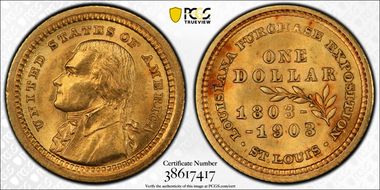 1903 G$1 LA Purchase, Jefferson MS64
