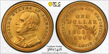 1903 G$1 LA Purchase, McKinley MS64