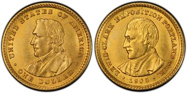 1905 G$1 Lewis and Clark AU58