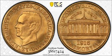 1916 G$1 McKinley MS65