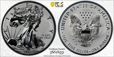2019-S $1 Silver Eagle Enhanced Rev PR First Strike PR69