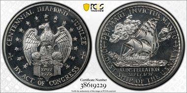 1972-P Medal D1972-2c Silver U.S.S. Constellation Sm MS67