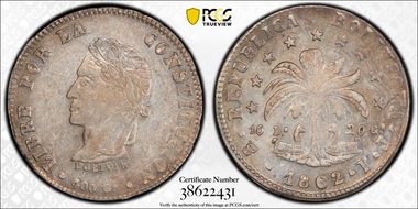 1862-PTS FJ 8 Sol AU53