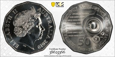 2019 50C ASIO 70th Anniversary MS69