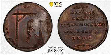 (c.1790) Tk 1/4D DH-1105 Middlesex, End of Pain MS63BN