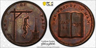 1793 Tk 1/4D DH-1106a Middlesex, End of Pain MS64BN