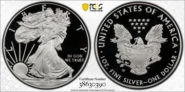 2017-W $1 Silver Eagle PR70DCAM