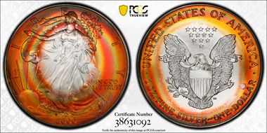 2000 $1 Silver Eagle MS68