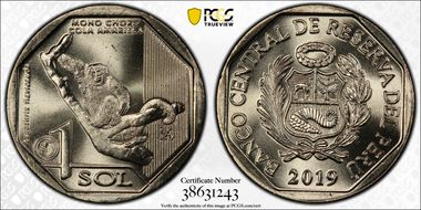 2019 Sol Yellow-Tailed Wolly Monkey MS67